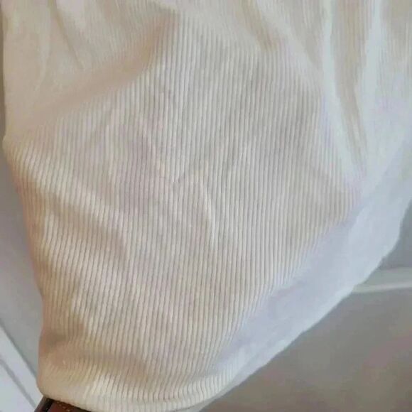 BP Women's Ivory Rayon/Spandex Ribbed Knit Short Sleeve Dress - Picture 5 of 9